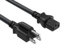 10ft NEMA 5-15P to C13 Heavy Duty Computer Power Cord, 14 AWG SJT, 15A/125V, ...