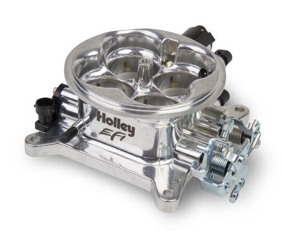 Holley 112-588, One Polished Aluminum Mpfi Throttle Body 1000 Cfm Polished Perfo - Image 3 of 4