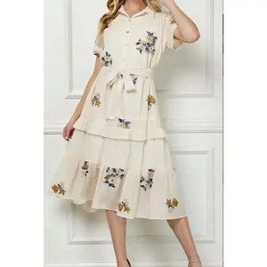 green emerald velvet dress Mauve Floral Embroidered Mini Dress - Long Sleeve Dresses