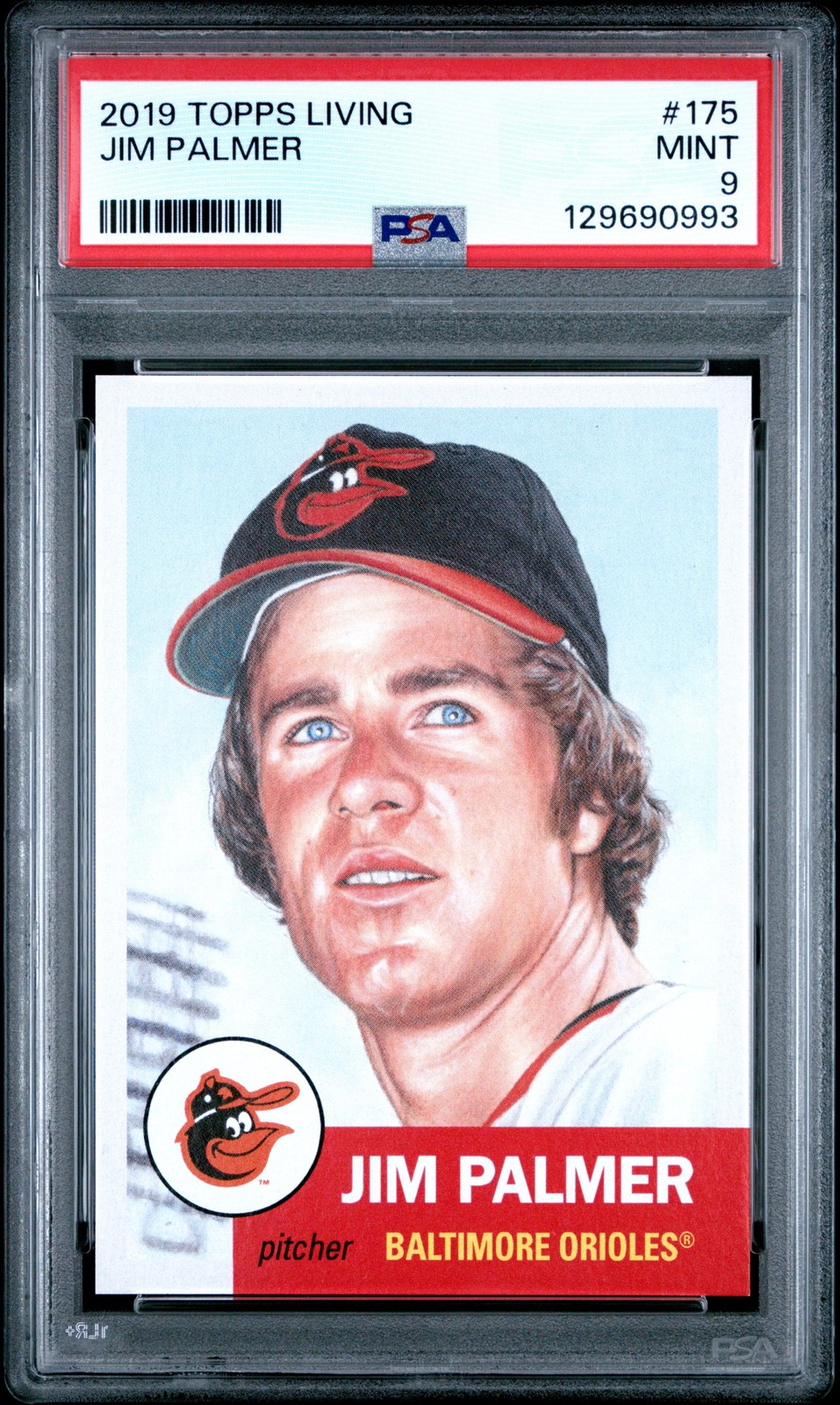 2019 TOPPS LIVING #175 JIM PALMER PSA 9