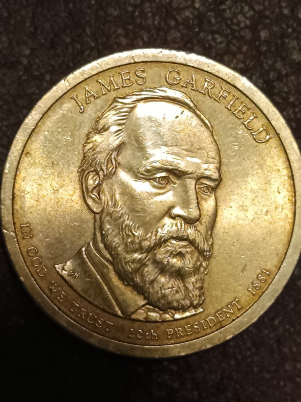 *RARE!*James Garfield $1 Dollar Gold Tone Coin 2011 , 20th President 1861 Auctio
