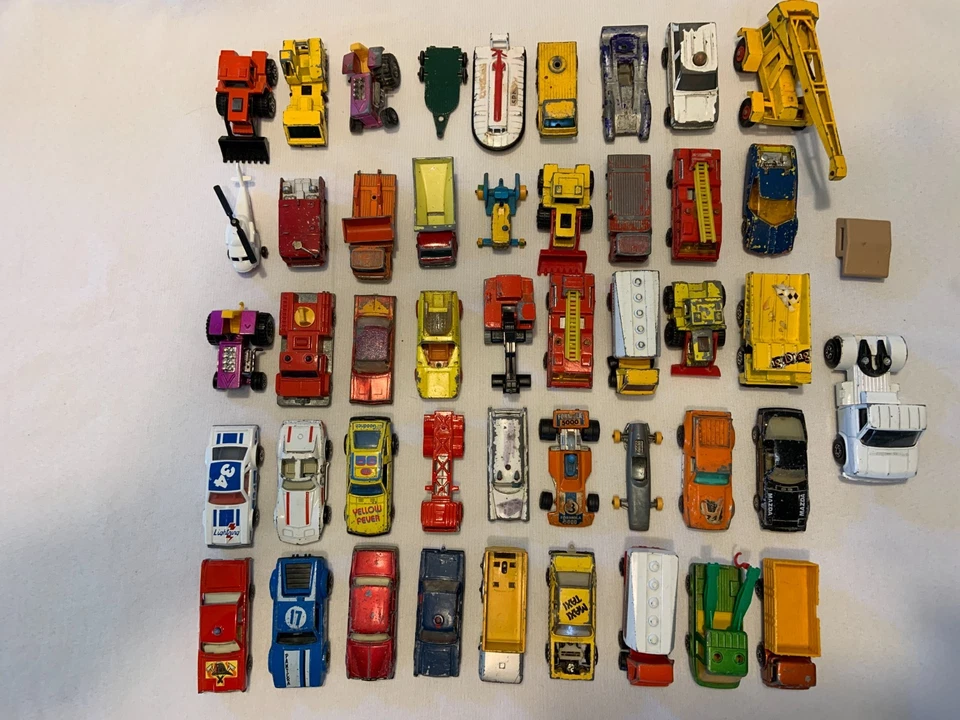 Vintage Matchbox Lesney England Lot of 46 Cars Trucks 1960s Diecast Toyota Chevy - Image 4 of 4