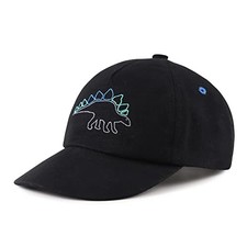 Dinosaur Boys Girls Caps Embroidery Baby Baseball 6-12 Months Black Dinosaur