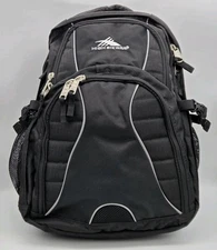 HIGH SIERRA Backpack Large Black Multi-Zip Pockets Laptop Tech Spot Suspension 