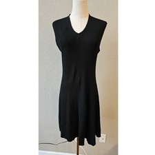 The limited Womens Sleeveless Ribbed Knit Sheath Mini Sweater Dress Size M Black