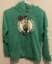 NBA Boston Celtics Green Sweatshirt Hoodie Cotton Blend Youth Size Large 14-16 