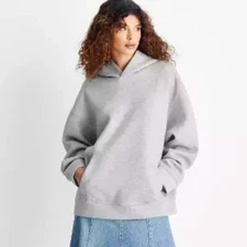 NWT Future Collective Gray Oversized Hoodie Sweatshirt Size Large