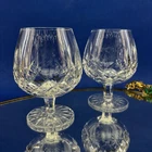 Vintage Pair Of Waterford Lismore Crystal Brandy Cognac Sniffers Glass England