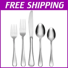 Flight Silverware Set for Dining Table, 65-Piece