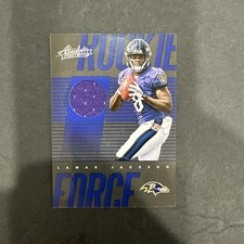 0102636 - Lamar Jackson 2018 Absolute Rookie Force Card RC Jersey RF-LJ Ravens J. rookie card picture