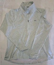 Women s Under Armour Size XL Fitted 1/2 Zip Coldgear Pullover Thumb Holes EUC