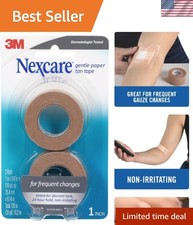 2 Rolls Gentle Paper Medical Tape 1in x 10yds - Breathable  Easy to Apply