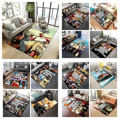 Teppich Cartoon bedruckter Teppich 3D GTA Grand Theft Auto Gamer