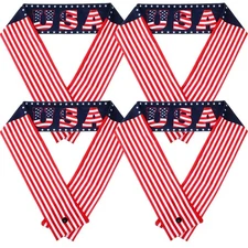4 Pack American Flag Bandana Cooling Neck Wrap Ice Wrap for Neck Microfiber B...