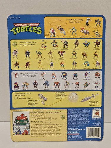 1990 Unpunched Playmates Teenage Mutant Ninja Turtles TMNT Raph The Space Cadet - Picture 2 of 2