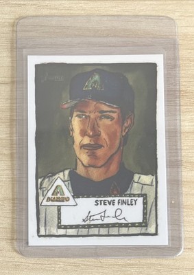 2021 Topps Spotlight 70 Andy Friedman Steve Finley Stamp #59 5/50 Diamondbacks