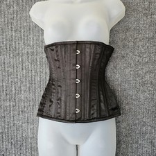 What Katie Did Mae Extreme Black Satin Corset Size 20 Super Curvy