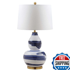 Safavieh Lighting Collection Aileen Abstract Blue/ Gold Brushstroke 33-Inch
