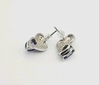 Sterling Silver 1.50ct TW Tanzanite, Opal & CZ Post Back Earrings — photo 5