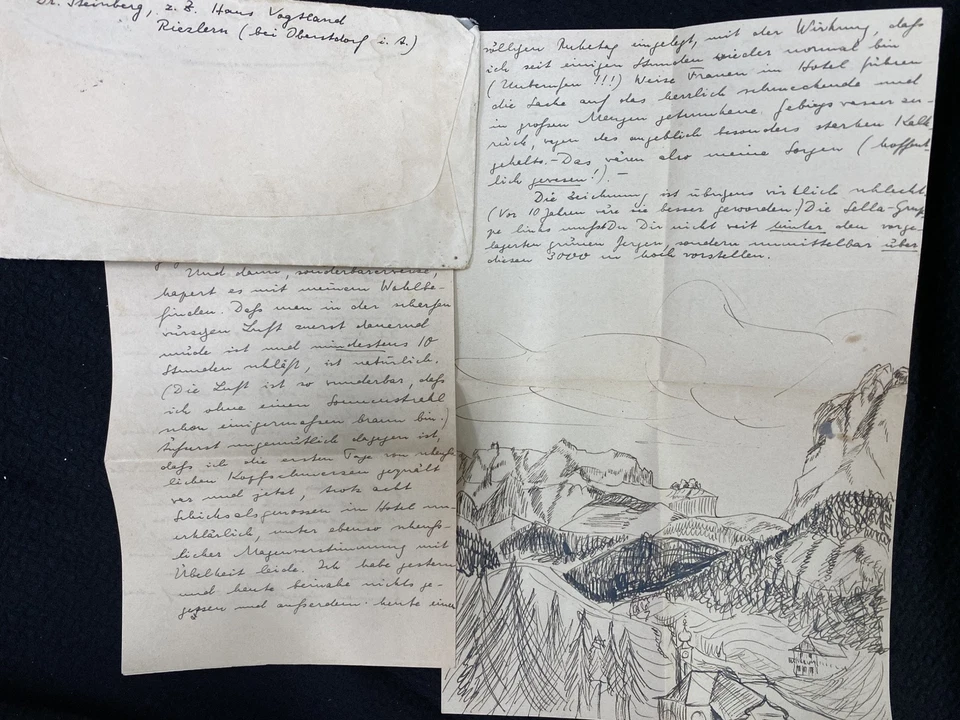 RARE Letter With Jerusalem Draw From Dr Kurt Steinberg To Nazi Germany 1936 — 第 2/2 张图片