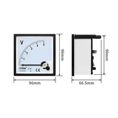 1 Pc. New CP-96 Voltmeter Pointer Voltage Panel Meter Directly Connect DC 0-5V *