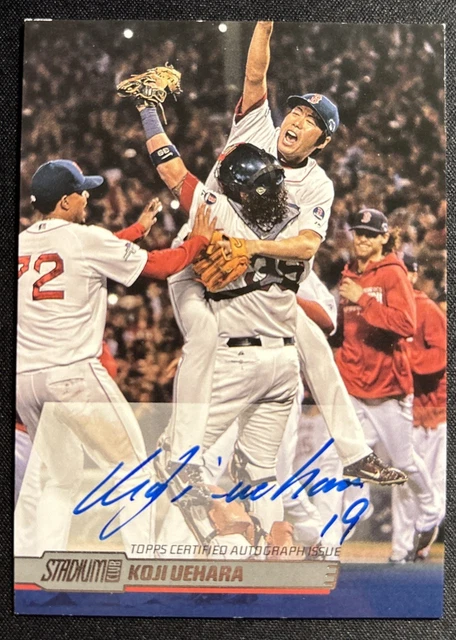 2014 Topps Stadium Club Koji Uehara Auto #SCA-KU ON-CARD RED SOX SSP