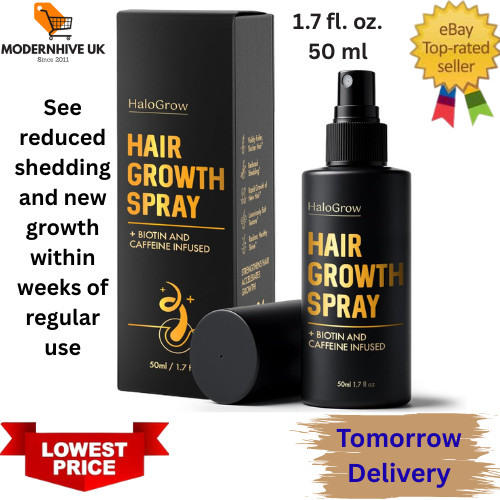 ⭐Halogrow Hair Growth Serum Spray for Women & Men – Biotin & Caffeine Hair Los