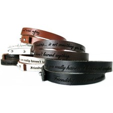 Lederarmband mit Gravur Wunschtext Personalis...