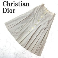 Gonna lunga Christian Dior usata in lana avorio design plissettato...