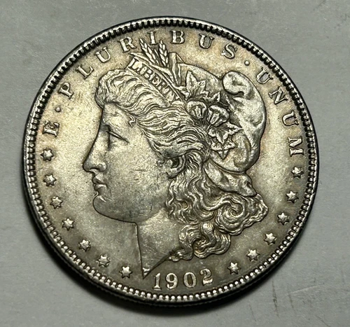 1902 MORGAN DOLLAR AU DETAILS