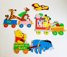 Vintage Disney Winnie the Pooh Train Wall Hanging lot of 4