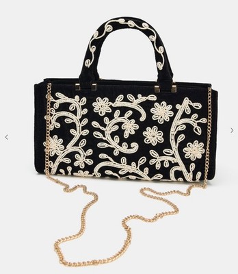 Zara Embroidered City bag M BNWT