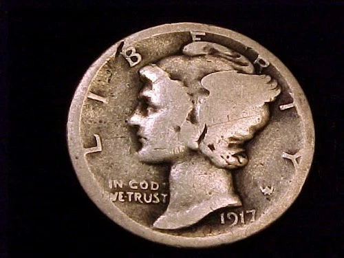 1917-D Mercury Dime, Good Grade