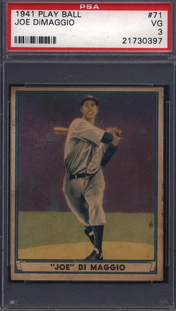 1941 Play Ball #71 Joe DiMaggio Yankees PSA 3