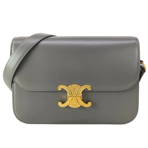 Celine Classic Trionf Bag / Trionf Medium Shoulder Bag 187363BF4.10BL Pebble (gr