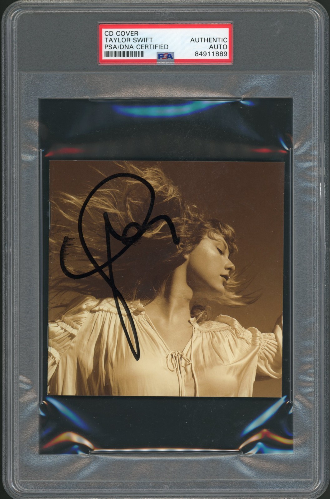 Taylor Swift Signed Autograph Fearless Taylor's Version CD Album PSA/DNA Slabbed