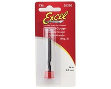 Gubia tallada Excel 3/8" grande en U (2) [EXL20350]