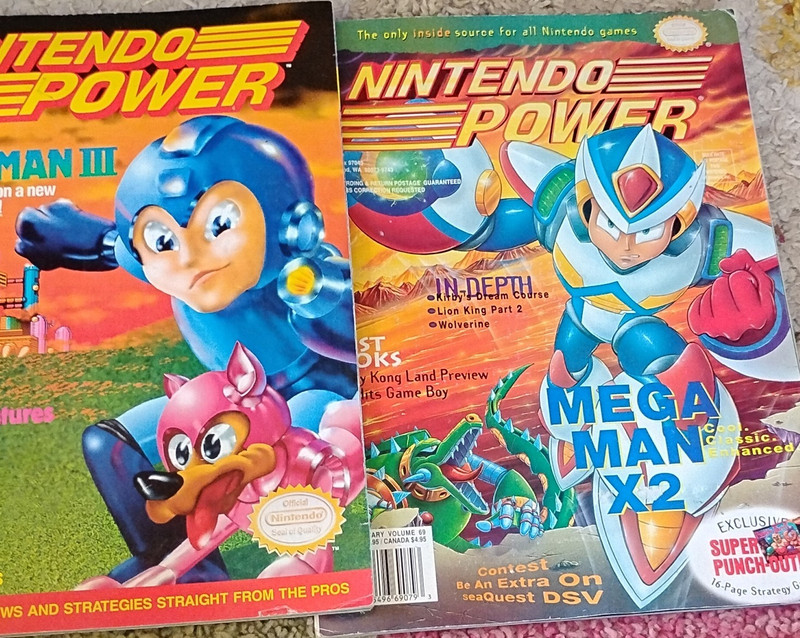 Nintendo Power Magazine Mega Man III & Mega Man X2 Illustrated Video Game Issue