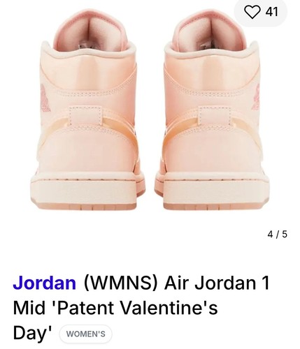 Nike Air Jordan 1 Mid SE Shoe Washed Coral Pink Salt HF3173-600 W-12 M-10.5 NWOB - Afbeelding 5 van 9