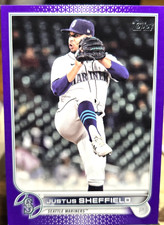 2022 Topps Meijer Exclusive Purple Parallel Justus Sheffield #587 (NM) Free Rtns