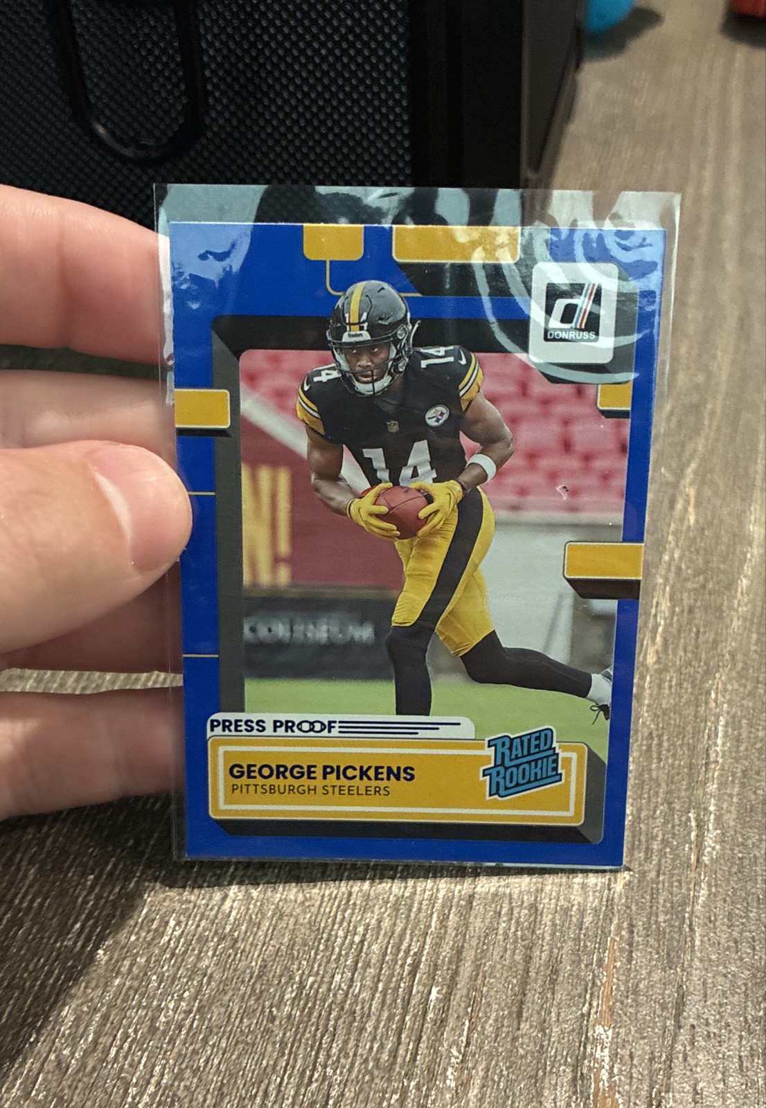 2022 Panini Donruss - Rated Rookie George Pickens #323 Press Proof Blue (RC)