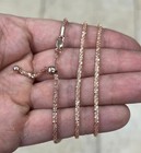 Adjustable Rose Gold 925 Sterling Silver Sparkle Glitter Margarita 24" necklace — photo 2