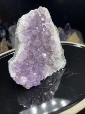 Purple Amethyst Standing Base Cluster Natural Crystal 4” Brazil
