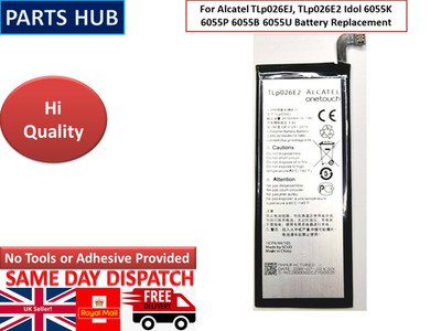 Für Alcatel TLp026E2 IDOL 4 OT-6055 K, P, B, U Neu Ersatz 2610mAh
