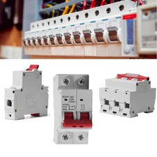 AC/DC MCB Mini Circuit Breaker 1/2/3P Type C 6 10 16 25 32 40 63 80 100 125Amp