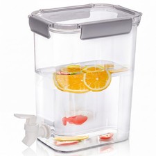 1.2 Gallon Plastic Drink Dispenser with Spigot, Cold Beverage Dispenser Fridg...