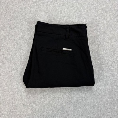 Michael Kors Dress Pants Womens Size 4 Black Tapered Ankle Stretch Slacks Career