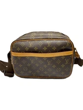 Used LOUIS VUITTON PM Reporter Shoulder Bag in Brown Monogram Canvas & PVC