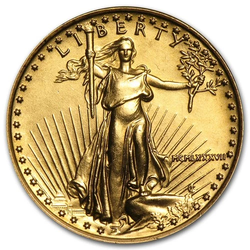 1987 American Gold Eagle 1/4 oz — photo from the most recent tracked eBay sale