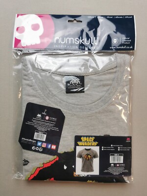NUMBSKULL Mens Size S Space Invaders Grey T-Shirt (BNIB) Official Taito Licensed